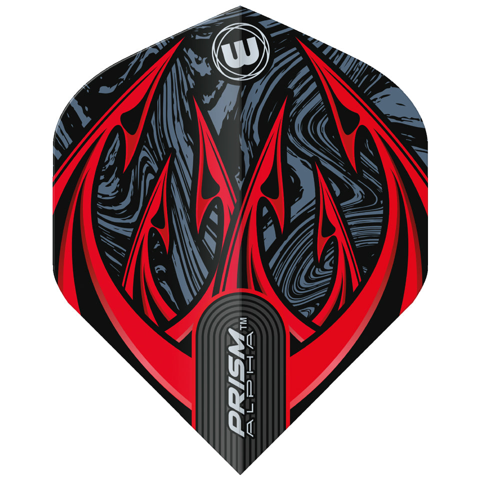 Winmau Prism Alpha Dart Flights - Standard Grey/Red