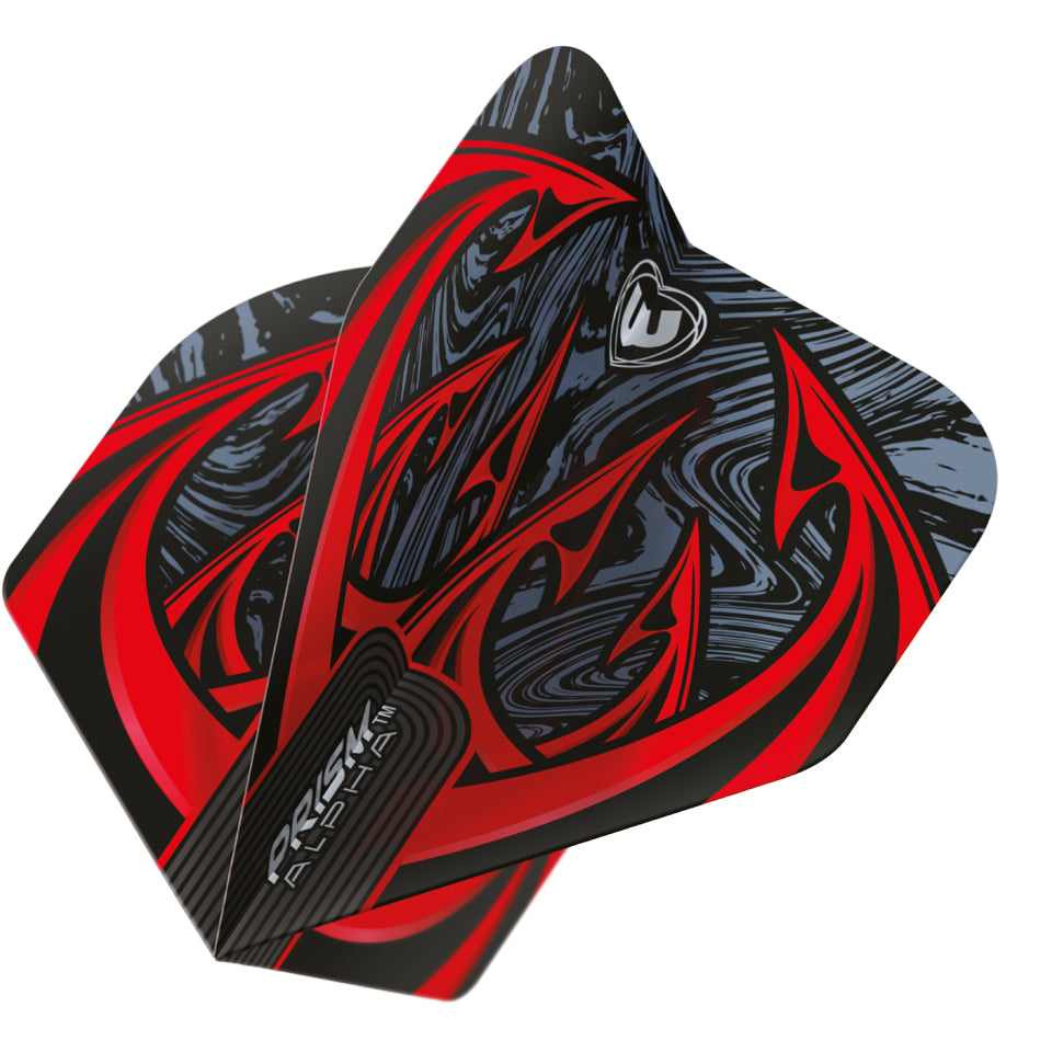 Winmau Prism Alpha Dart Flights - Standard Grey/Red