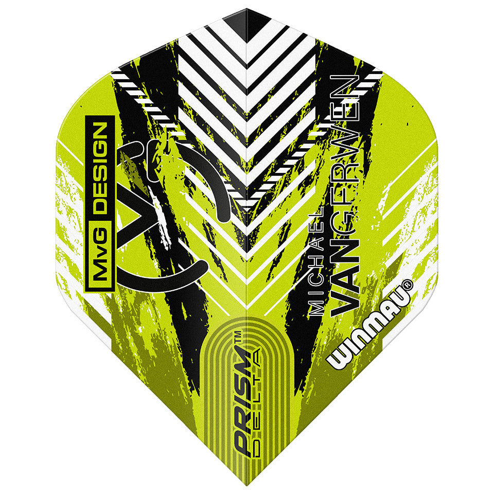 Winmau MvG V2 Prism Delta Dart Flights - Shape Green