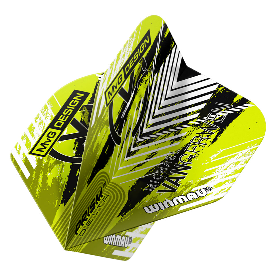 Winmau MvG V2 Prism Delta Dart Flights - Shape Green