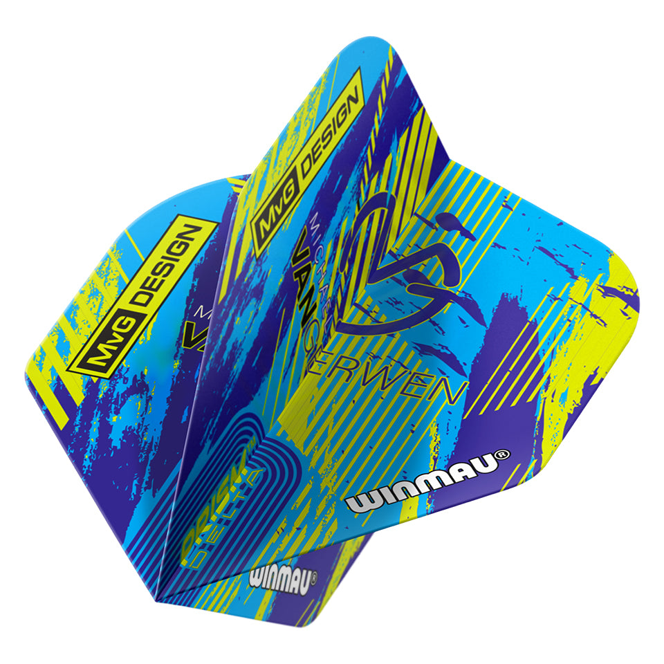 Winmau Prism Delta MvG V4 Dart Flights - Shape Blue