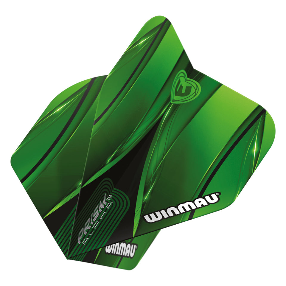 Winmau Prism Alpha Dart Flights - Standard Green/Black
