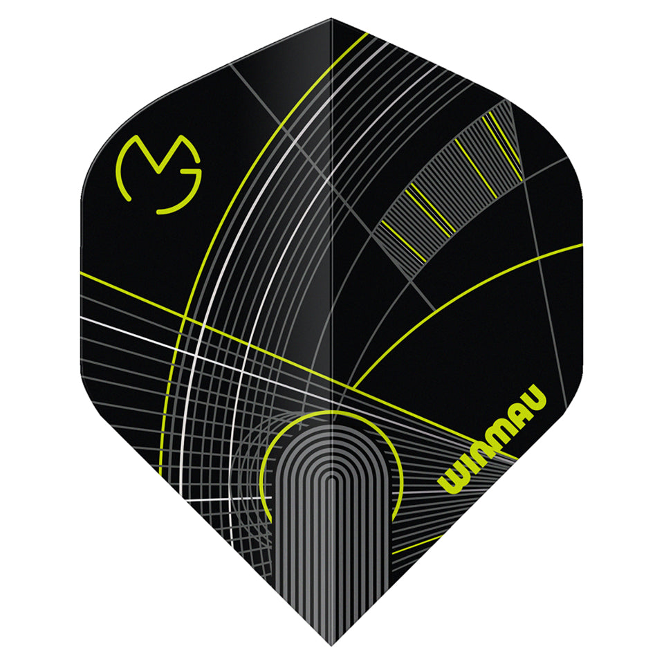 Winmau MvG Prism Delta Dart Flights - Standard Black