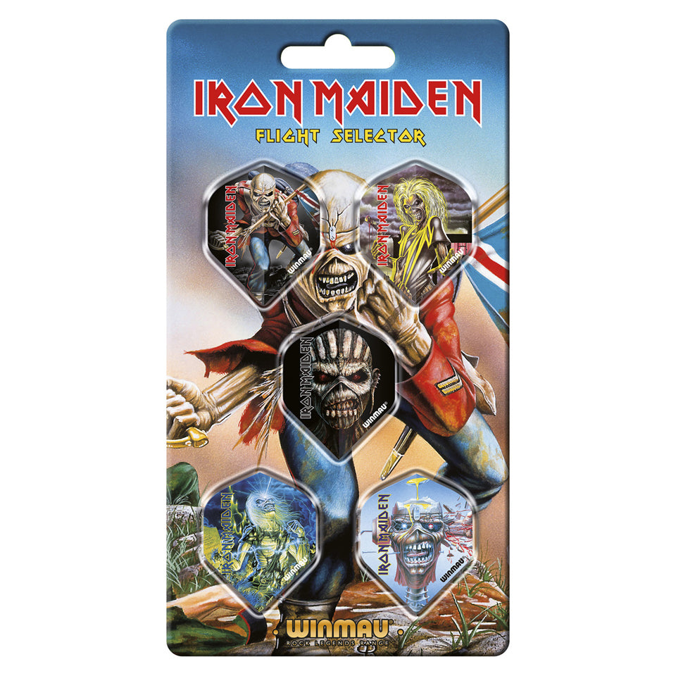 Winmau Iron Maiden Dart Flight Pack - Standard (5 Sets)