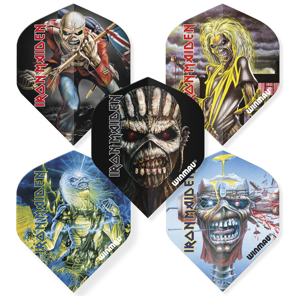 Winmau Iron Maiden Dart Flight Pack - Standard (5 Sets)