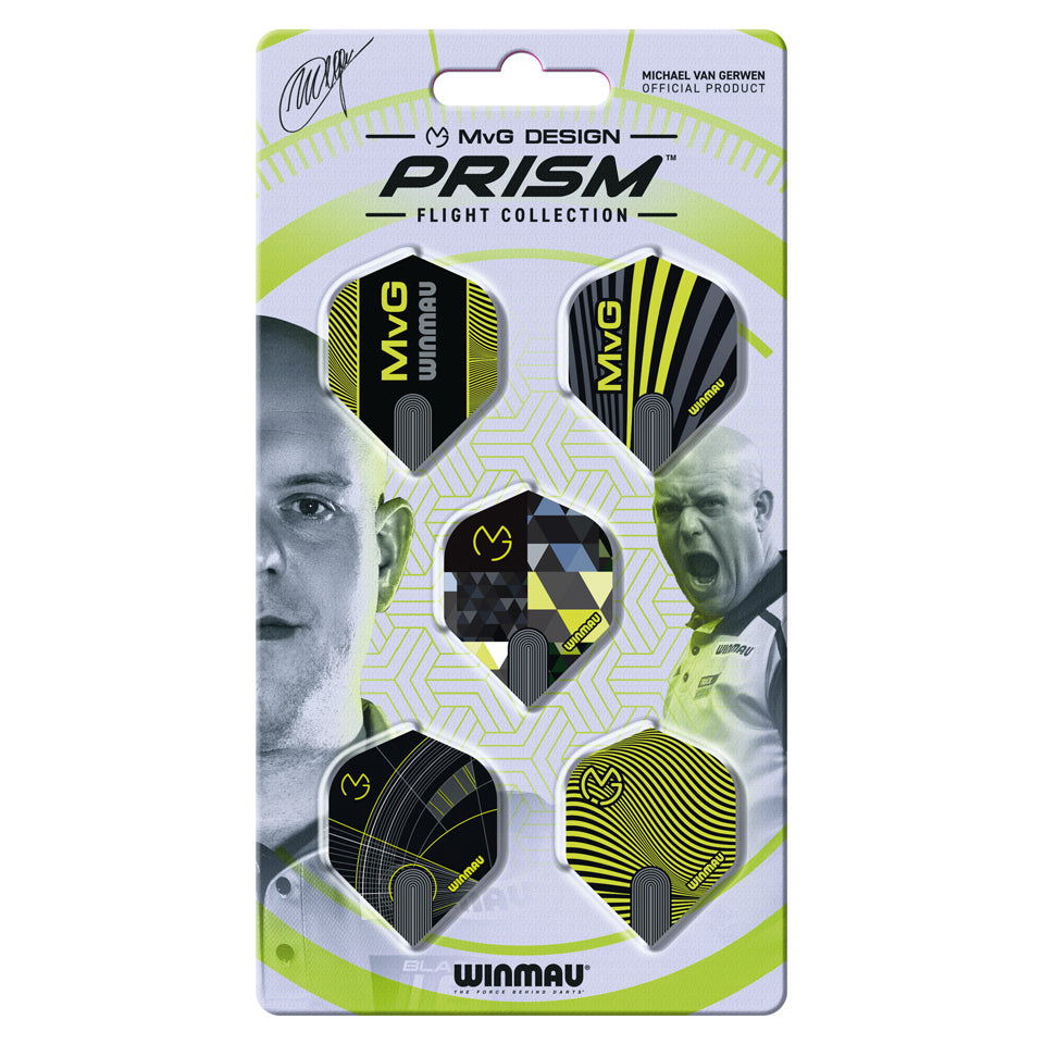 Winmau MvG Design Prism Dart Flight Collection (5 Sets)