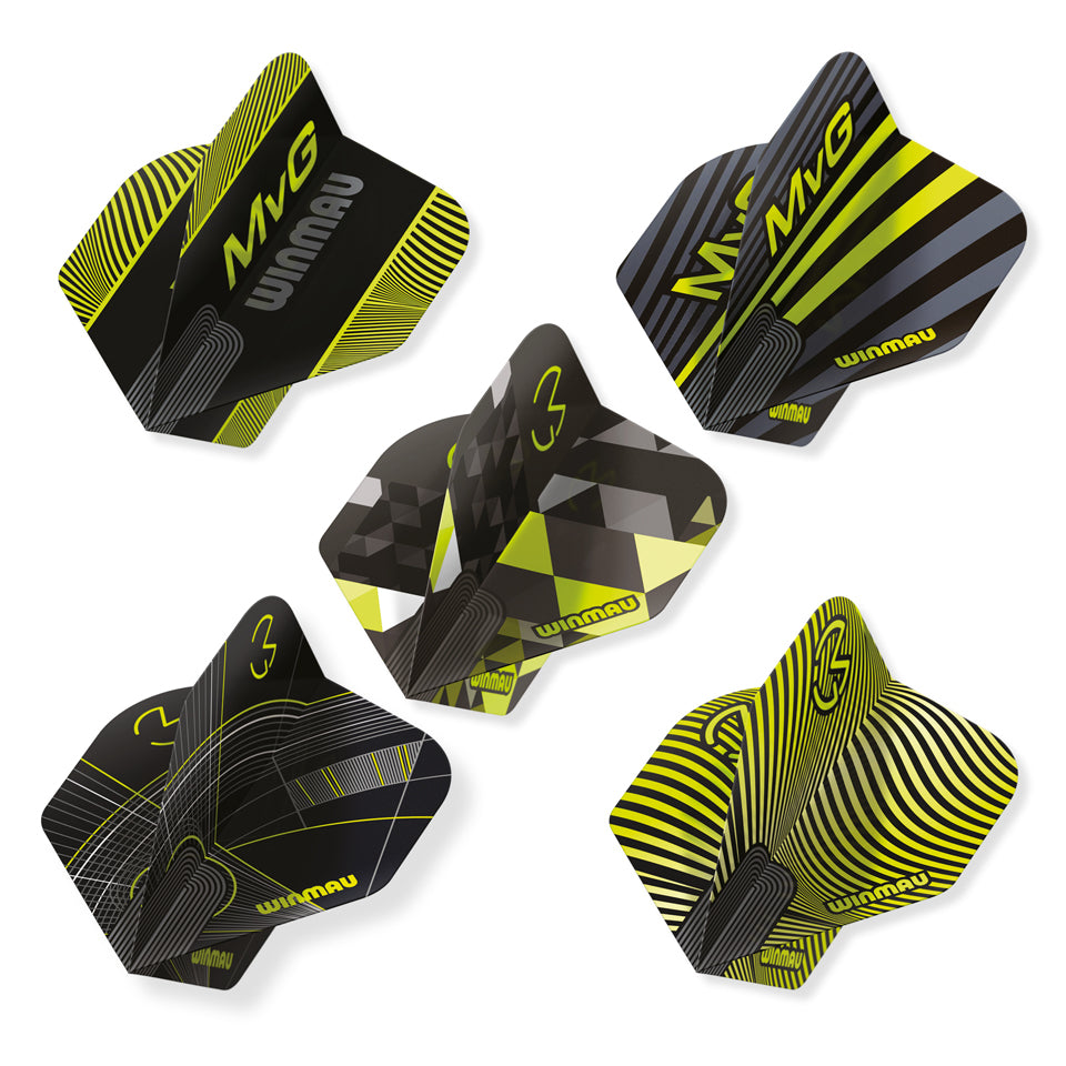 Winmau MvG Design Prism Dart Flight Collection (5 Sets)