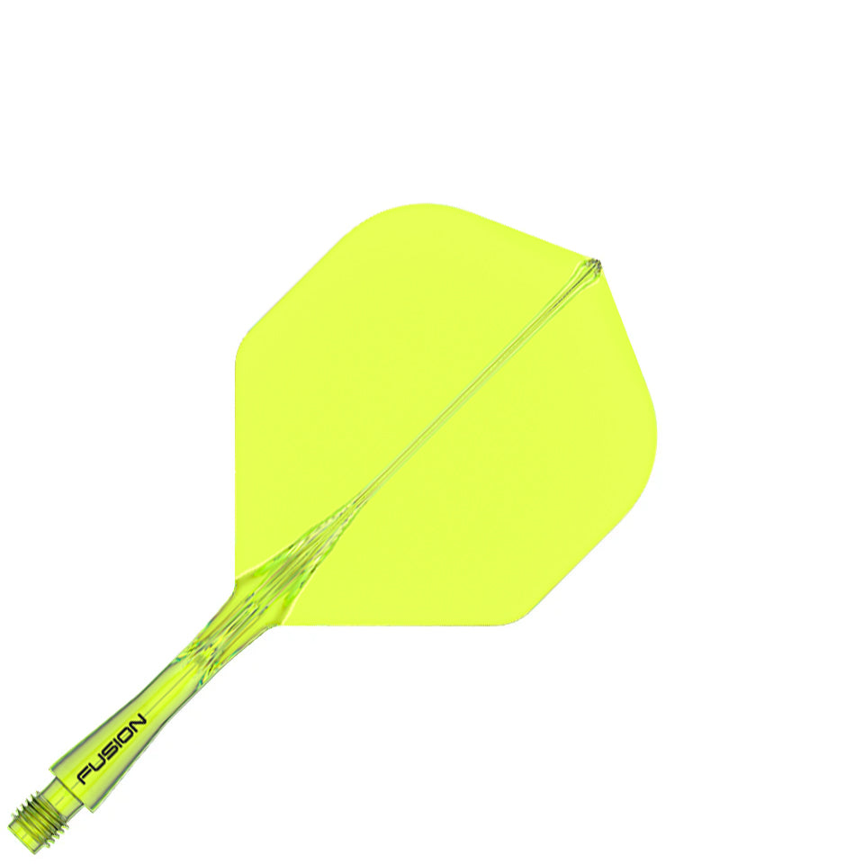 Winmau Fusion Integrated Flight & Shaft System -  No2 Short Fluoro Yellow