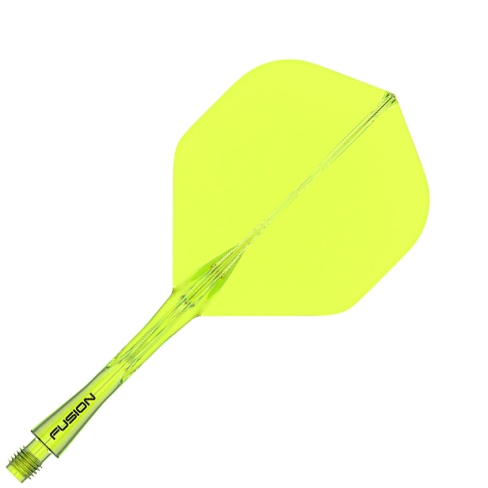 Winmau Fusion Integrated Flight & Shaft System -  Standard Intermediate Fluoro Yellow