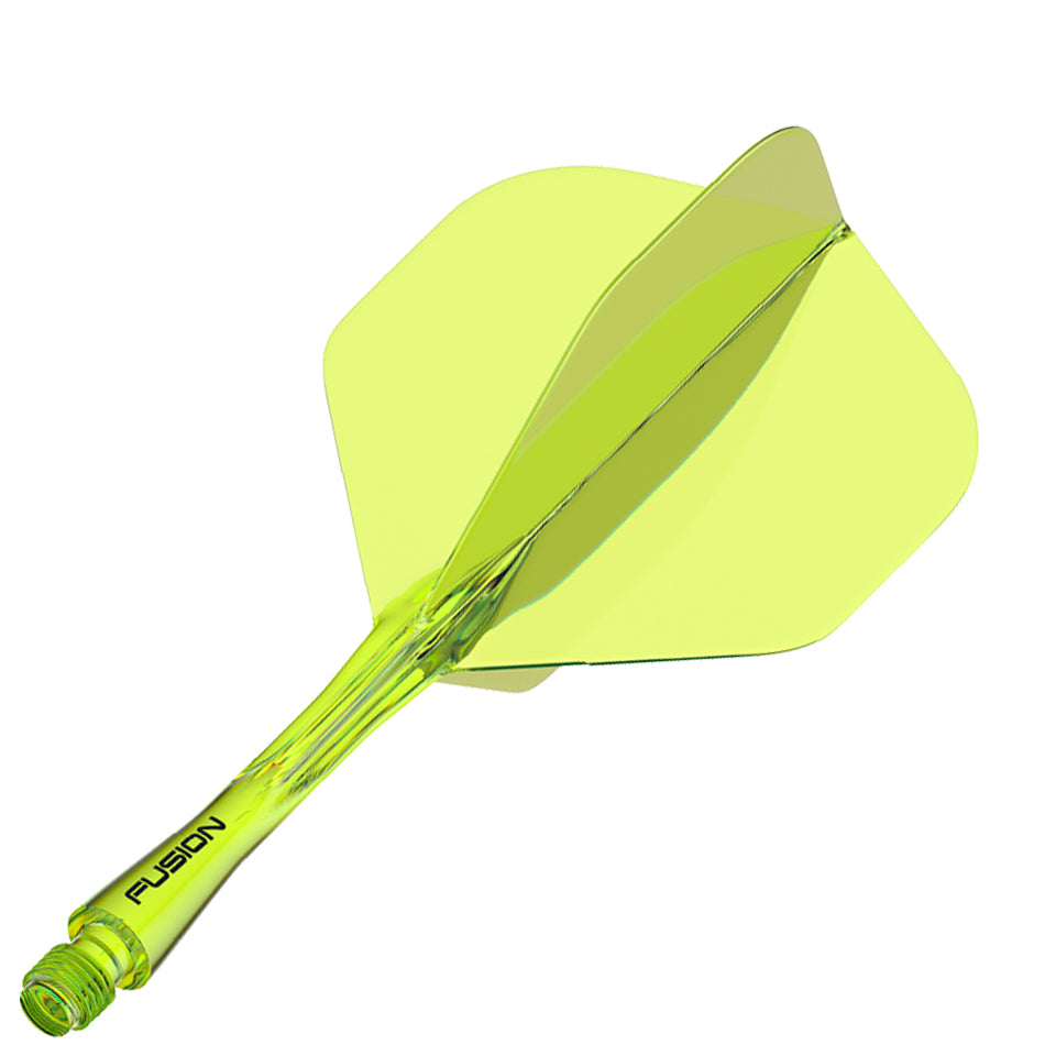 Winmau Fusion Integrated Flight & Shaft System -  Standard Intermediate Fluoro Yellow