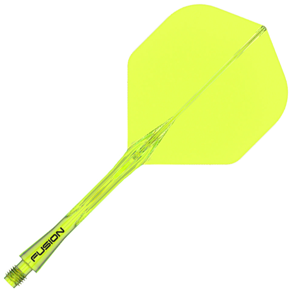 Winmau Fusion Integrated Flight & Shaft System -  Standard Medium Fluoro Yellow