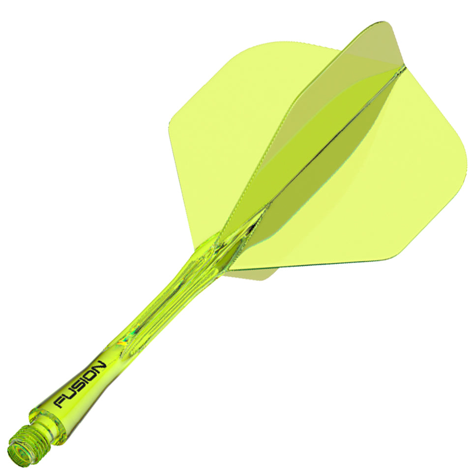 Winmau Fusion Integrated Flight & Shaft System -  Standard Medium Fluoro Yellow