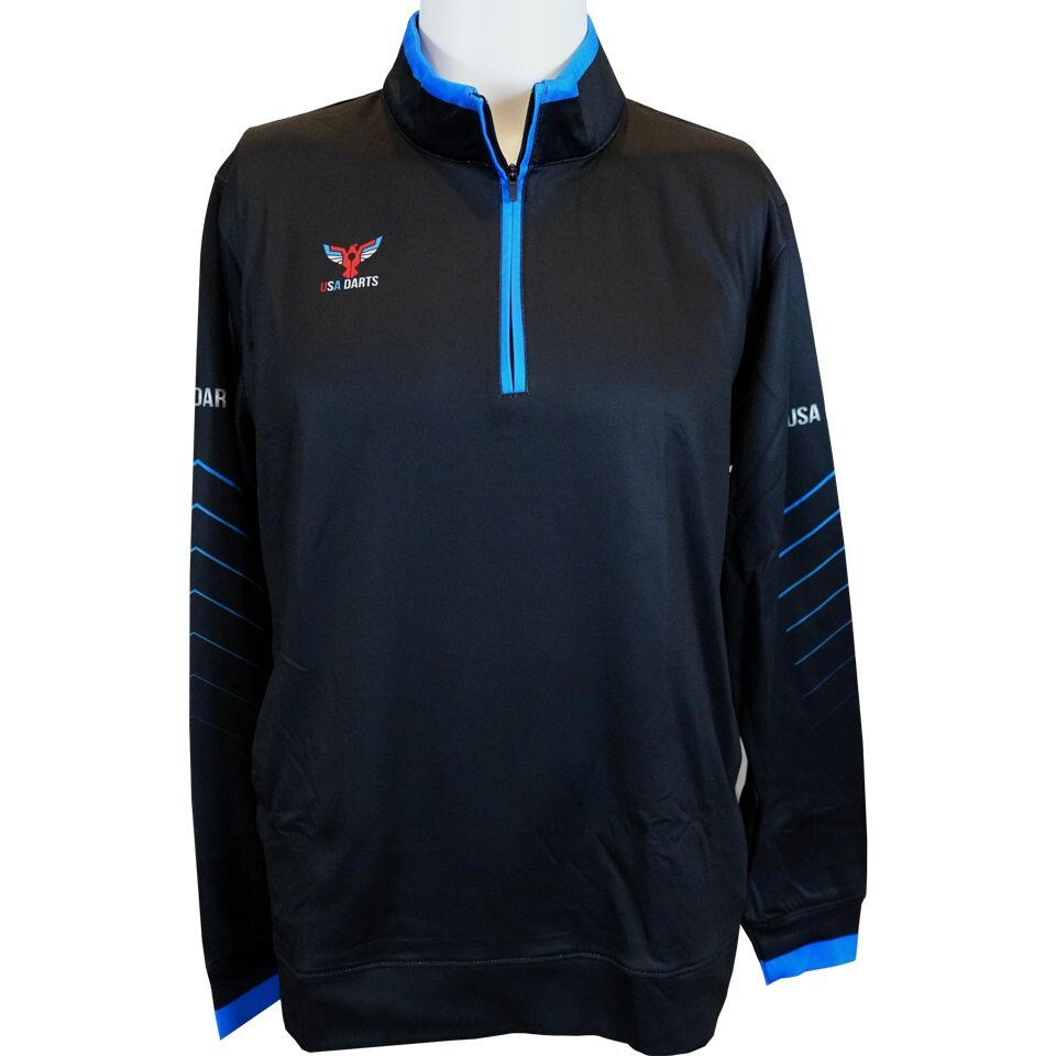 USA Darts Pullover Jacket - Black/Blue