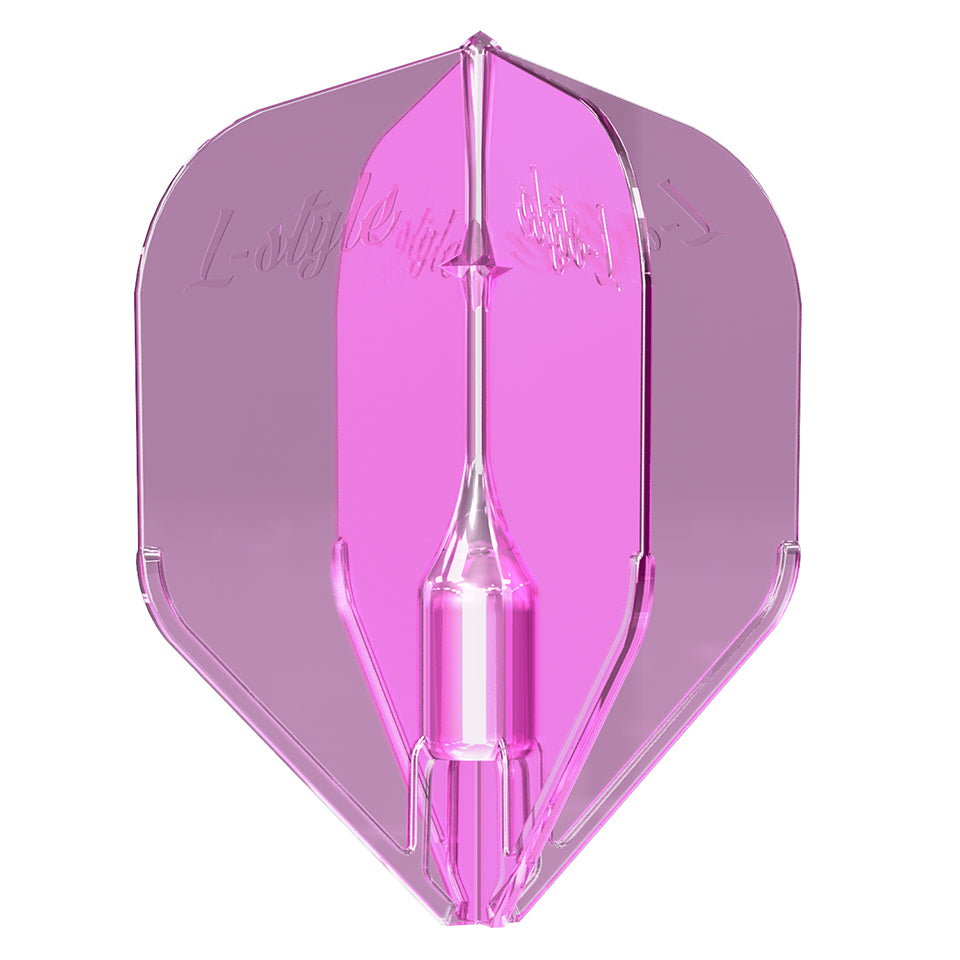 L-Style EZ Fantom Dart Flights - L3 / Shape Clear Pink
