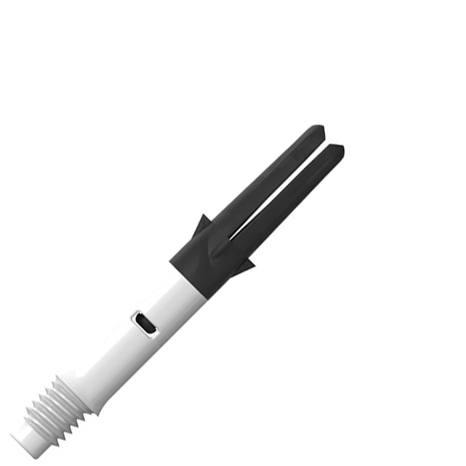 L-Style L-Shaft Carbon Silent Straight Spinning Dart Shafts - 190 Short White