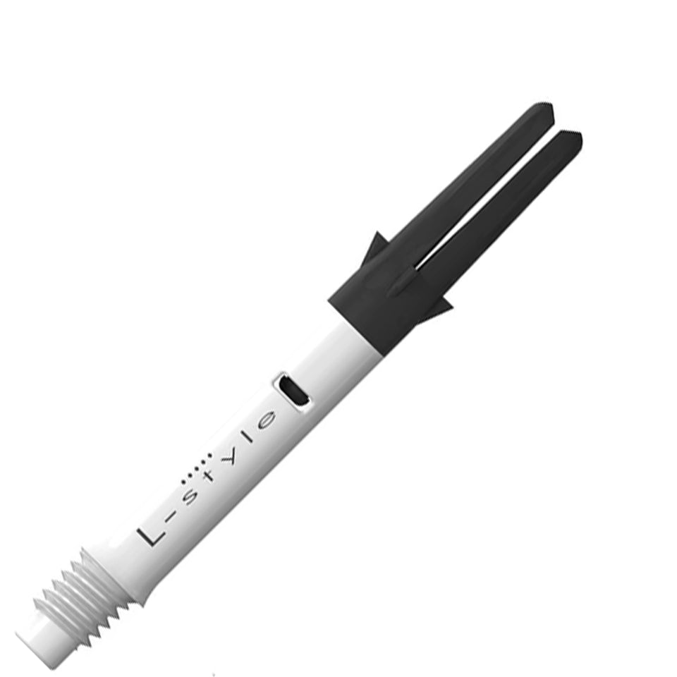 L-Style L-Shaft Carbon Silent Straight Spinning Dart Shafts - 260 Inbetween White