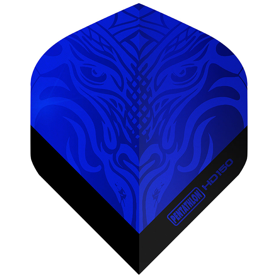 Pentathlon HD150 Holographic Dragon Dart Flights - Standard Blue