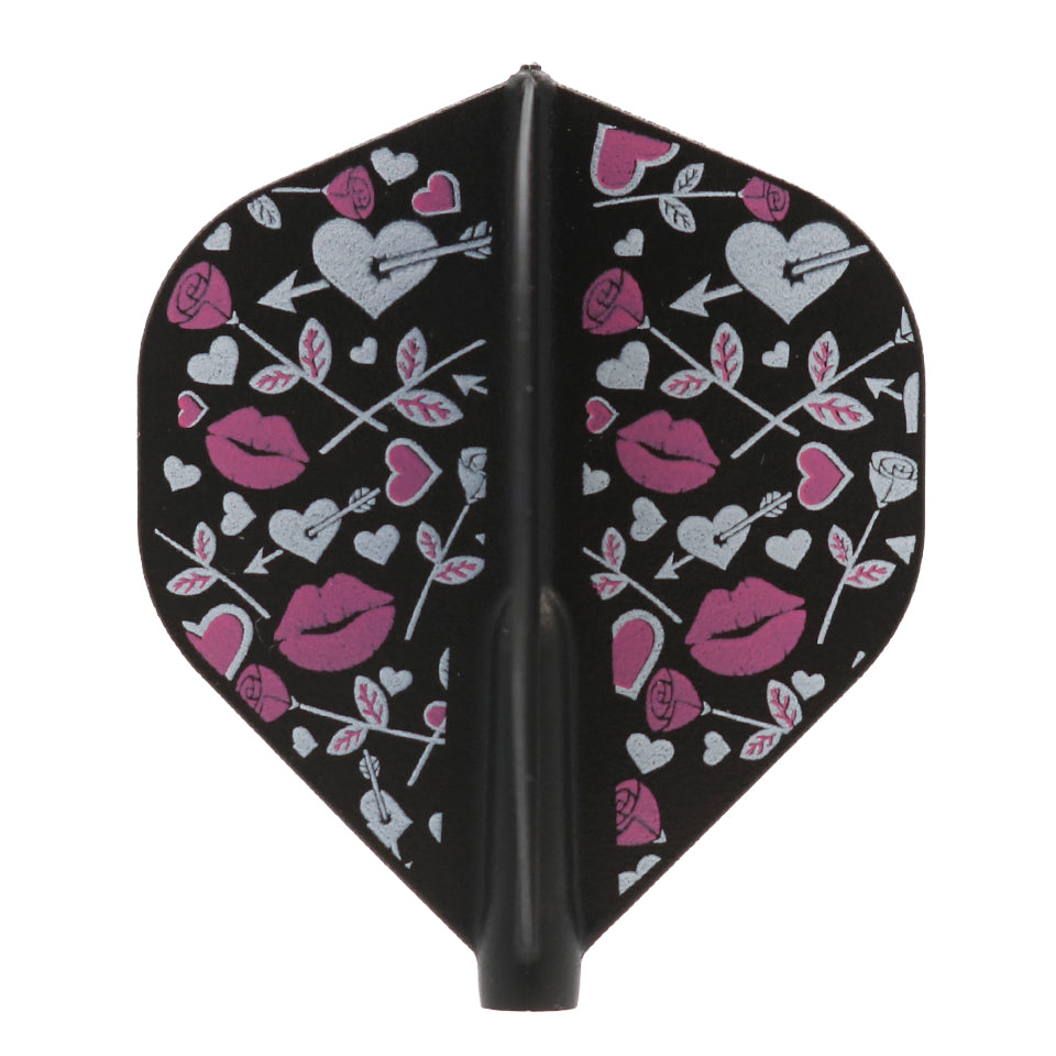 Fit Flight Love Struck Darts Flights - Standard Black