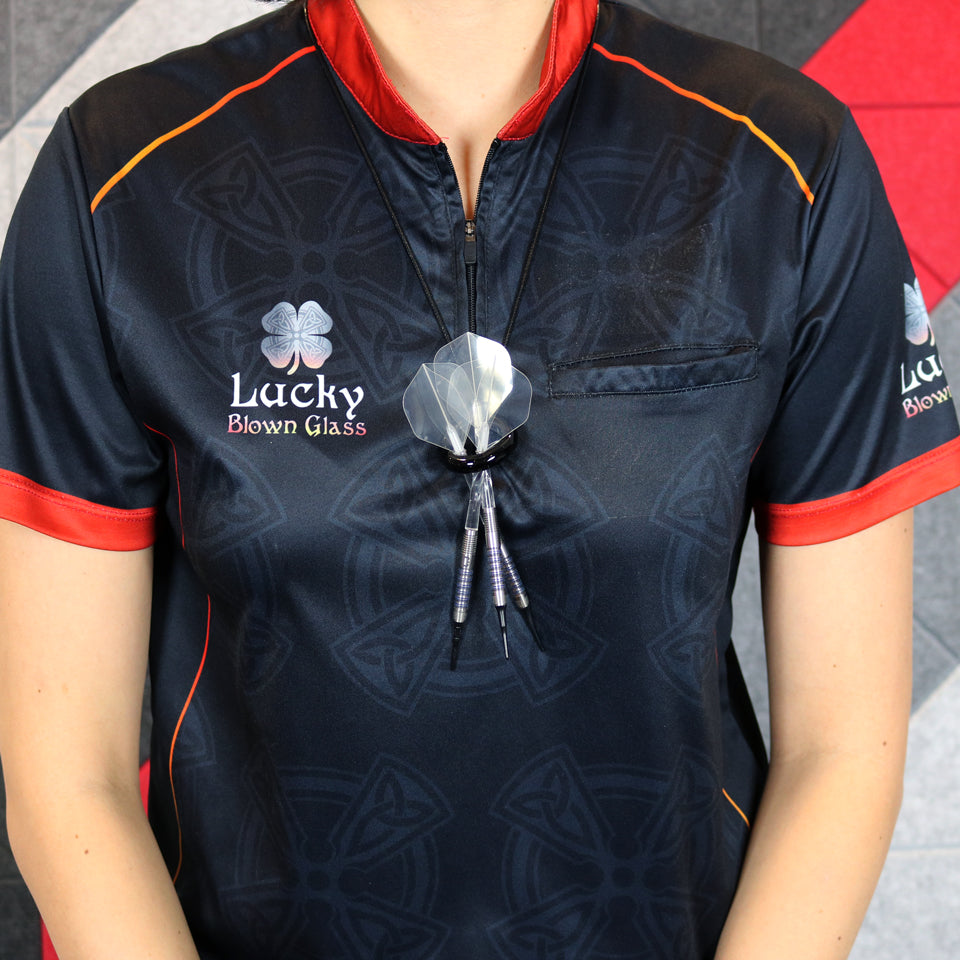 Lucky Blown Glass Dart Ring - Onyx