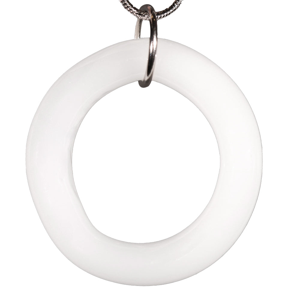 Lucky Blown Glass Dart Ring - Pearl