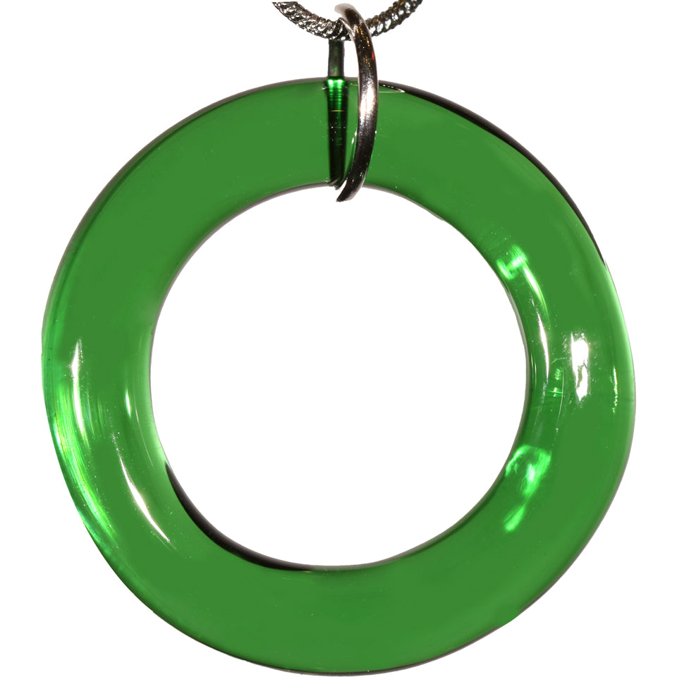Lucky Blown Glass Dart Ring - Emerald
