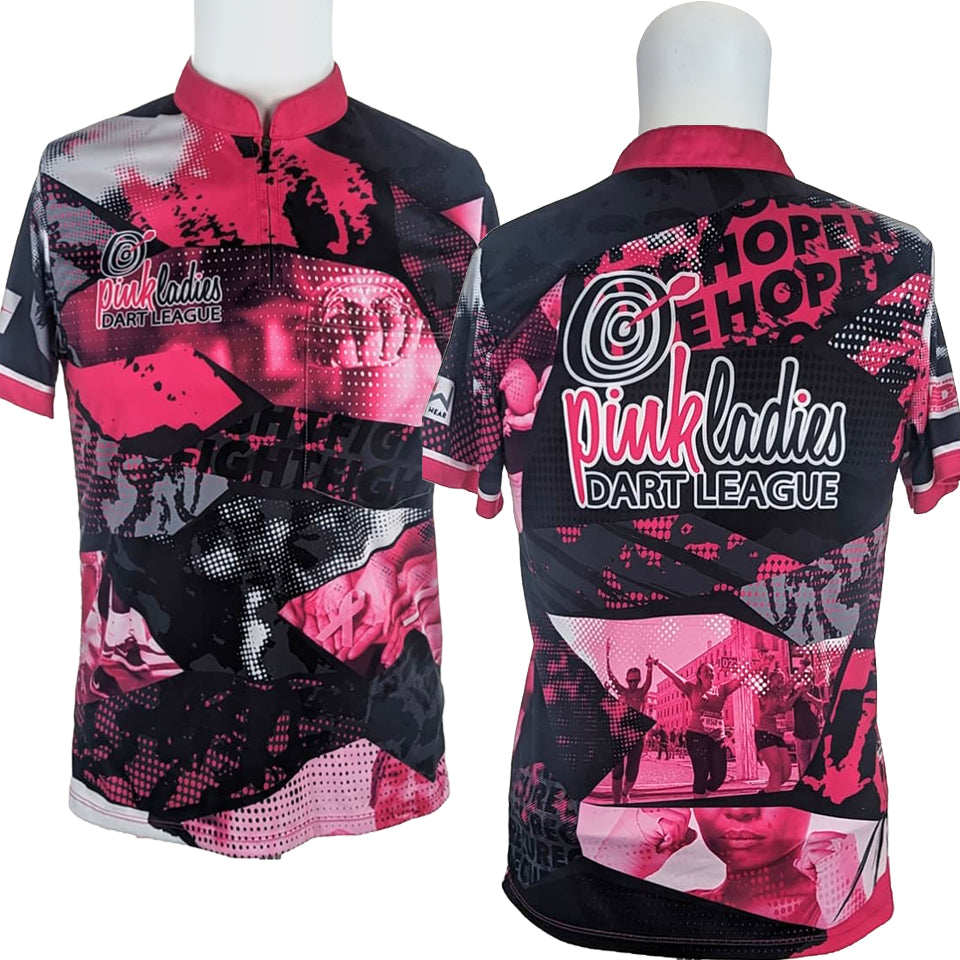 Magic Wear Pink Ladies Dart League Fight Hope Cure Jersey