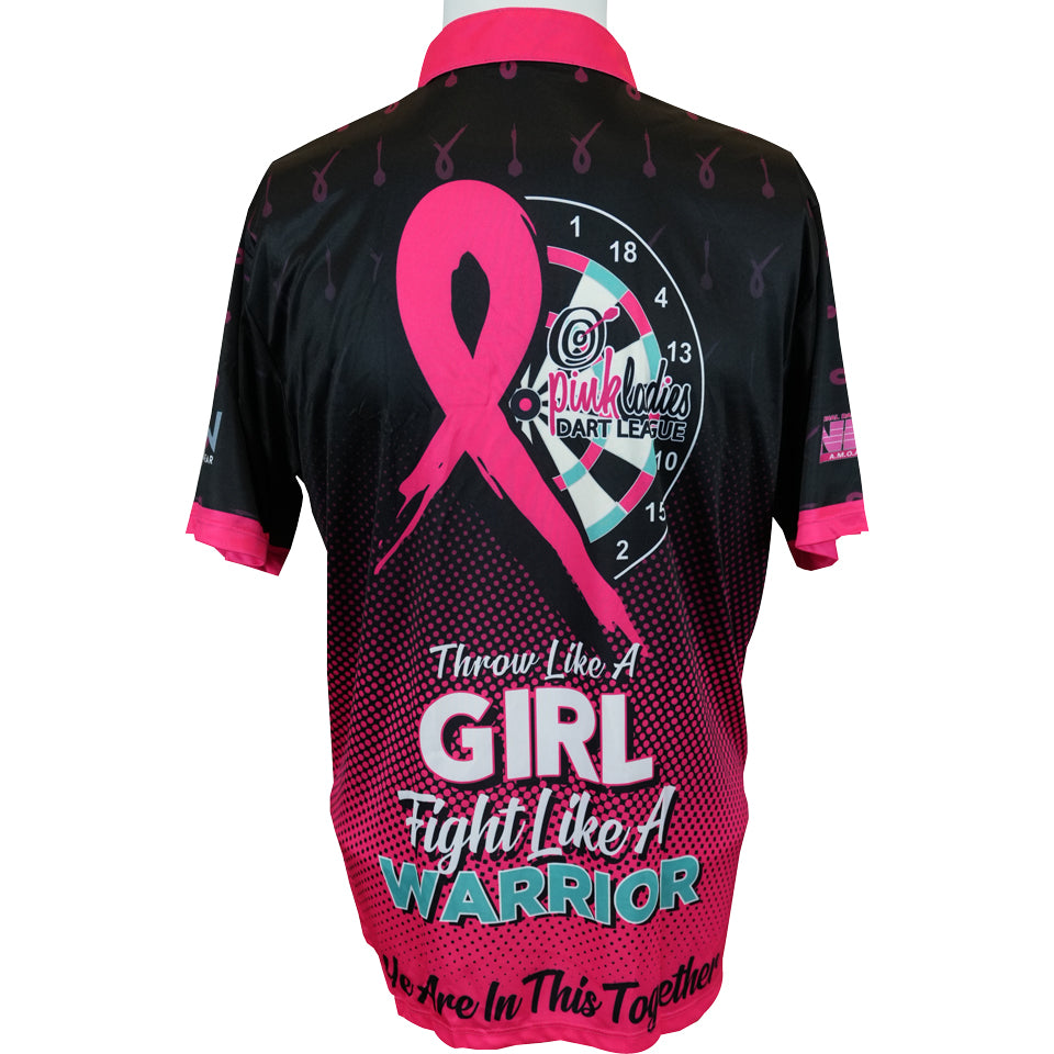 Magic Wear Pink Ladies Dart League Throw Like A Girl Jersey