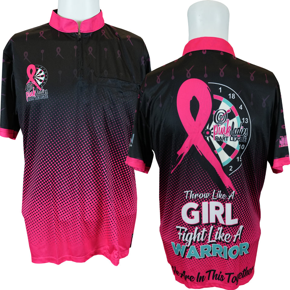 Magic Wear Pink Ladies Dart League Throw Like A Girl Jersey