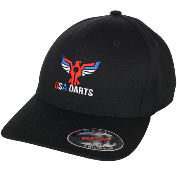 Combed 6277 Black Hat Flexfit XL/XXL - Wooly USA Darts