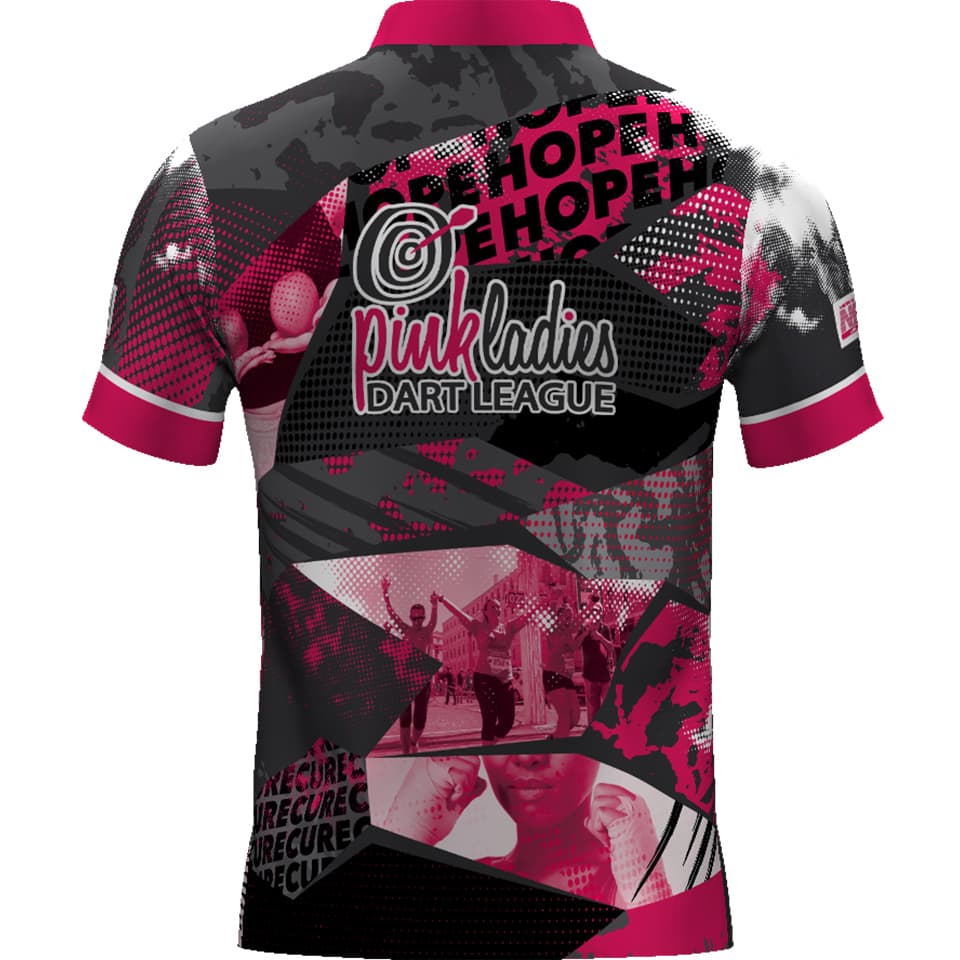 Magic Wear Pink Ladies Dart League Fight Hope Cure Jersey