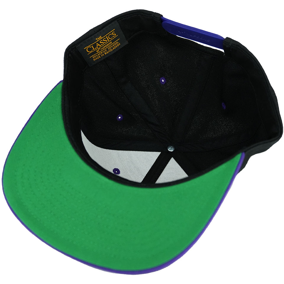 USA Darts Yupoong 6089 Snapback Hat - Black/Purple