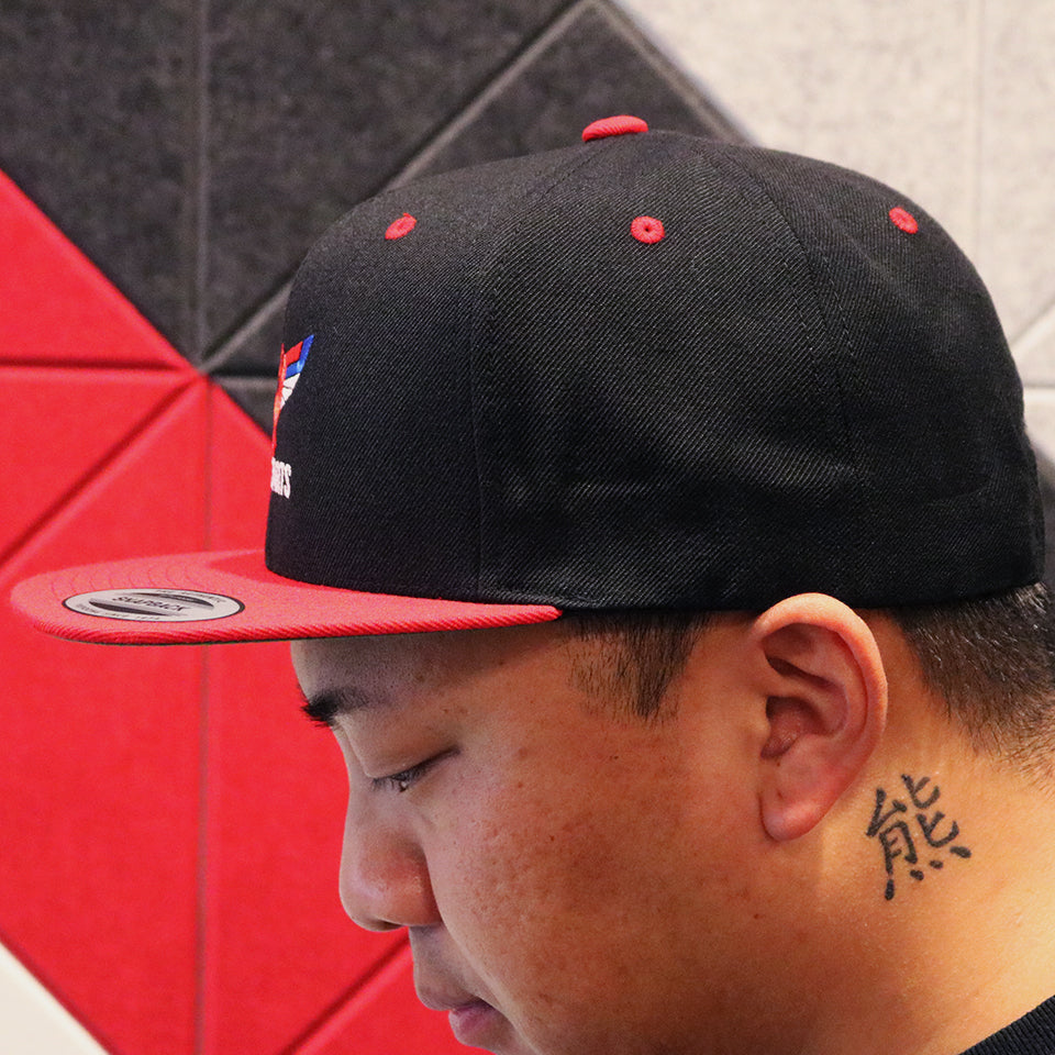 USA Darts Yupoong 6089 Snapback Hat - Black/Red