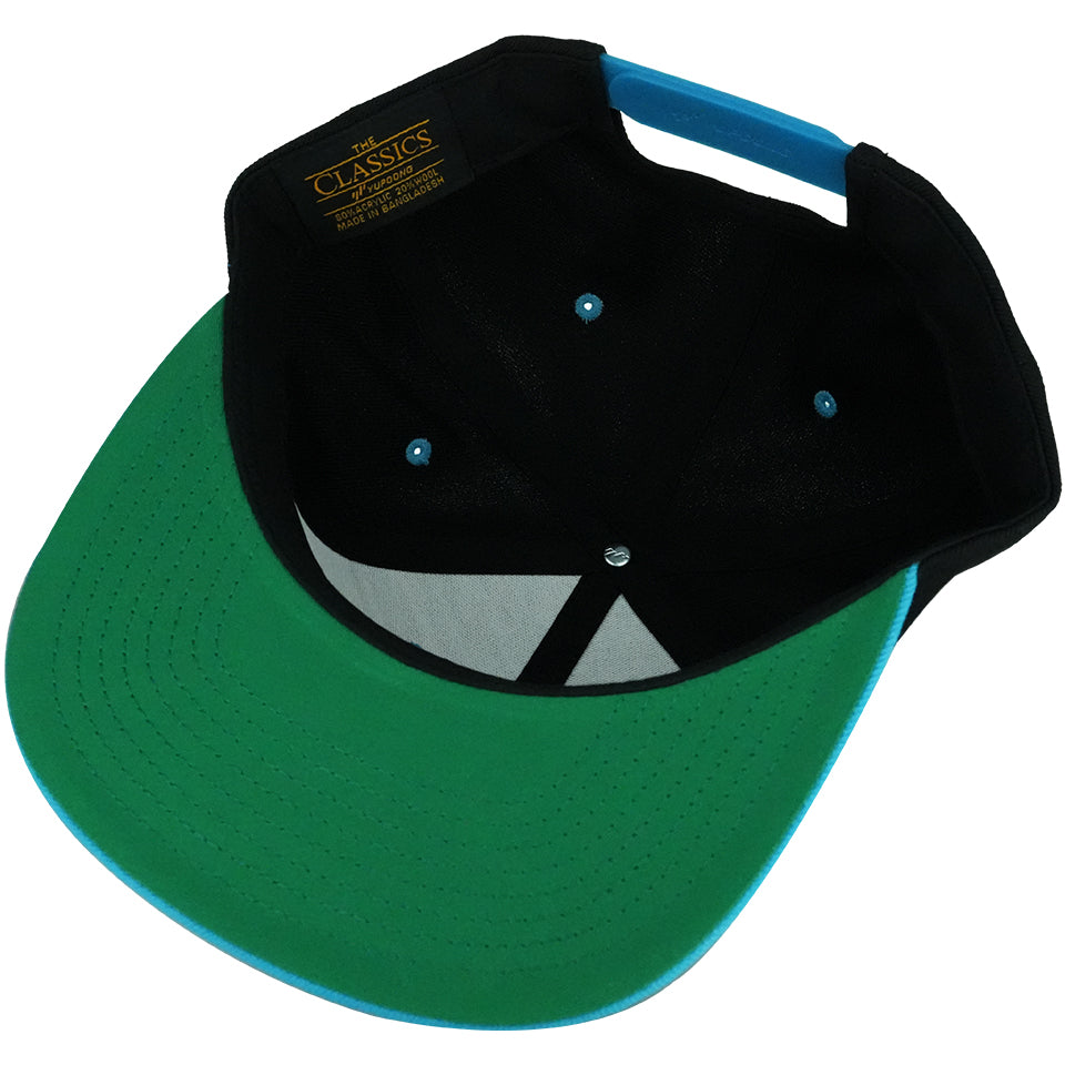 USA Darts Yupoong 6089 Snapback Hat - Black/Teal