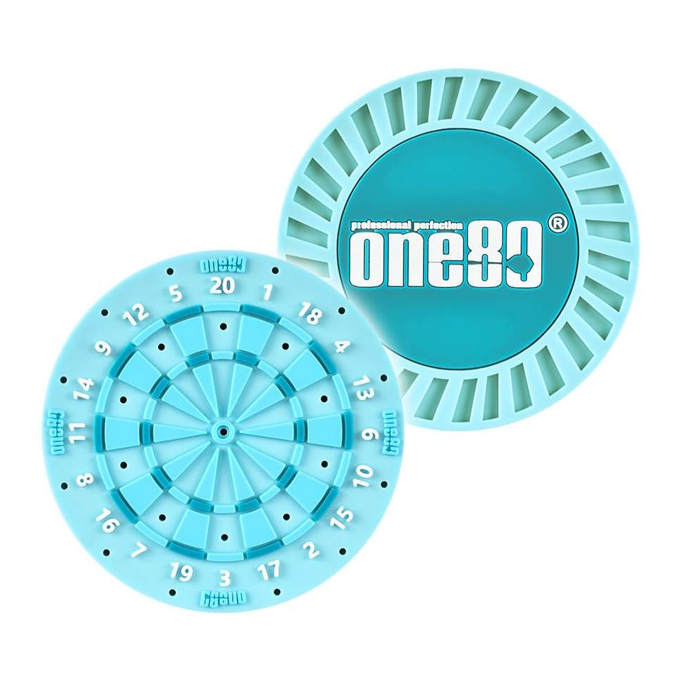 One80 Rubber Dartboard Dart Holder - Cyan