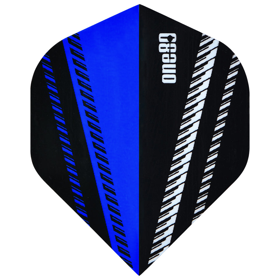 One80 V-Flow Dart Flights - Standard Dark Blue