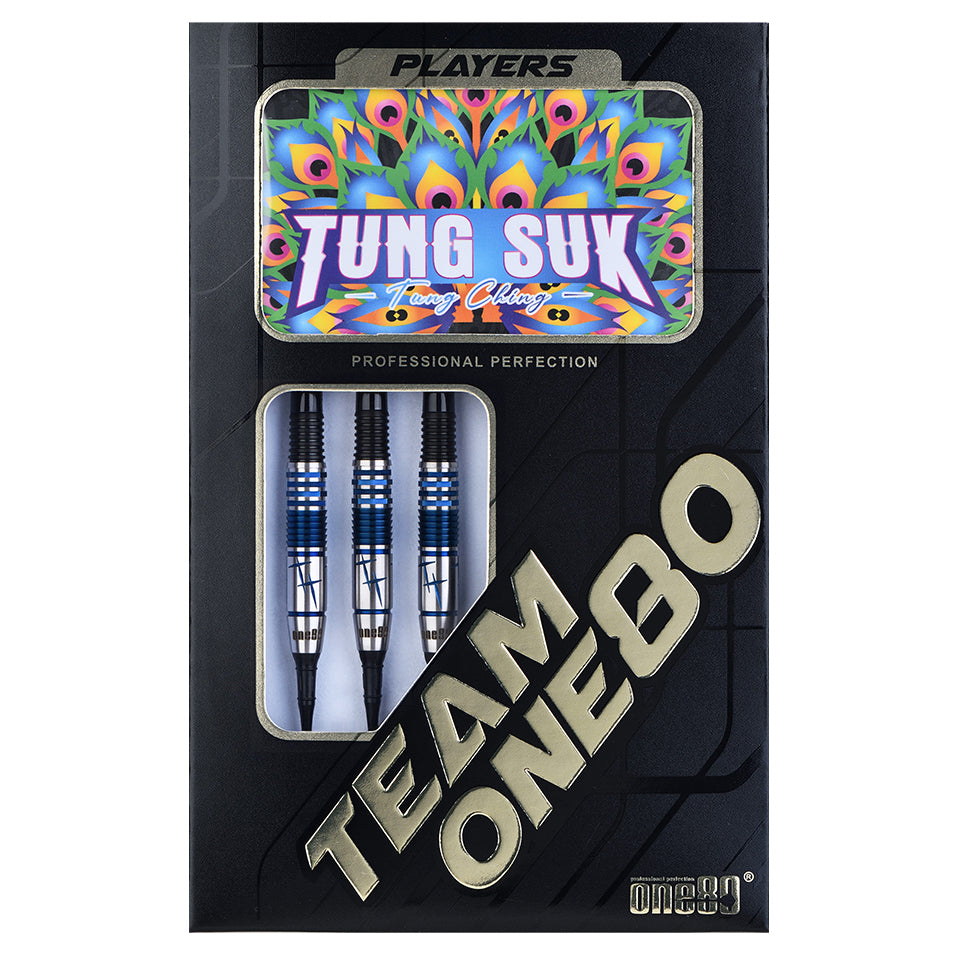 One80 Tung Suk Soft Tip Darts - 19gm Blue