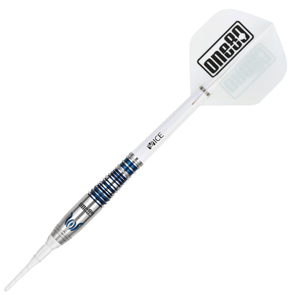 One80 Mari Komori Moon Jelly ll Soft Tip Darts - 16.5gm Blue