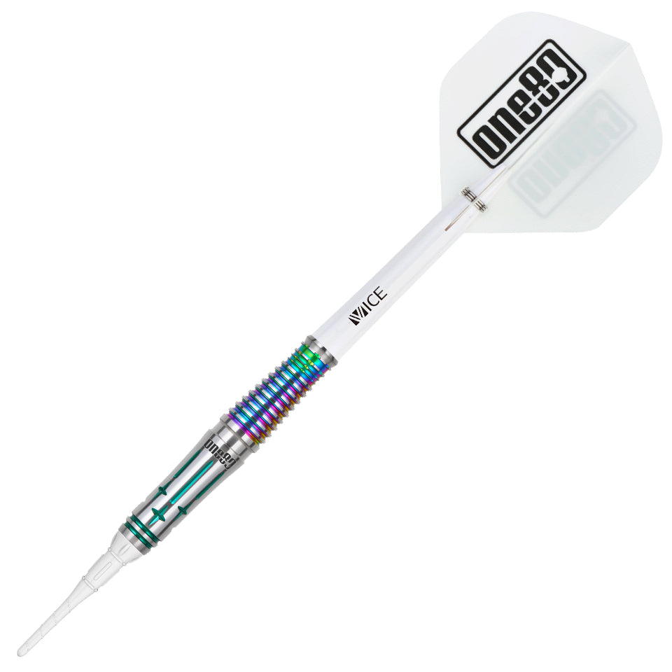 One80 Saori Miyamoto Rebirth lll Soft Tip Darts - 19gm Rainbow