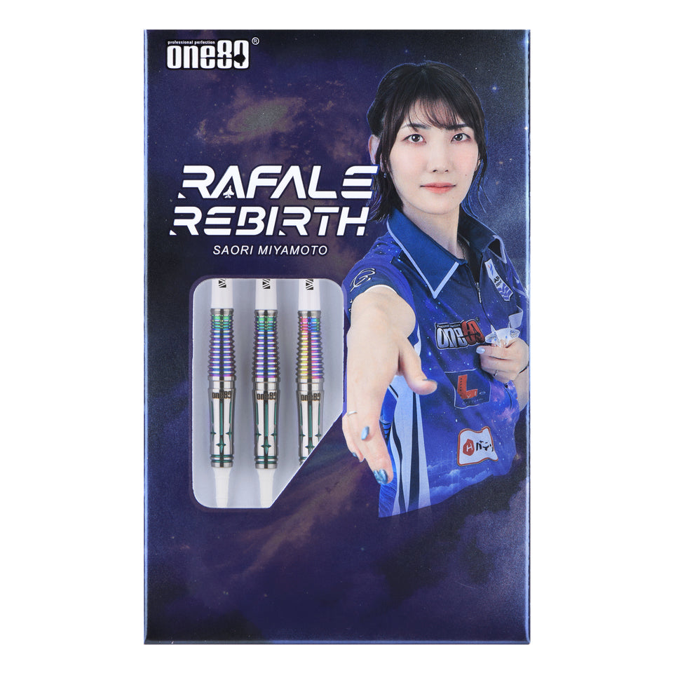 One80 Saori Miyamoto Rebirth lll Soft Tip Darts - 19gm Rainbow