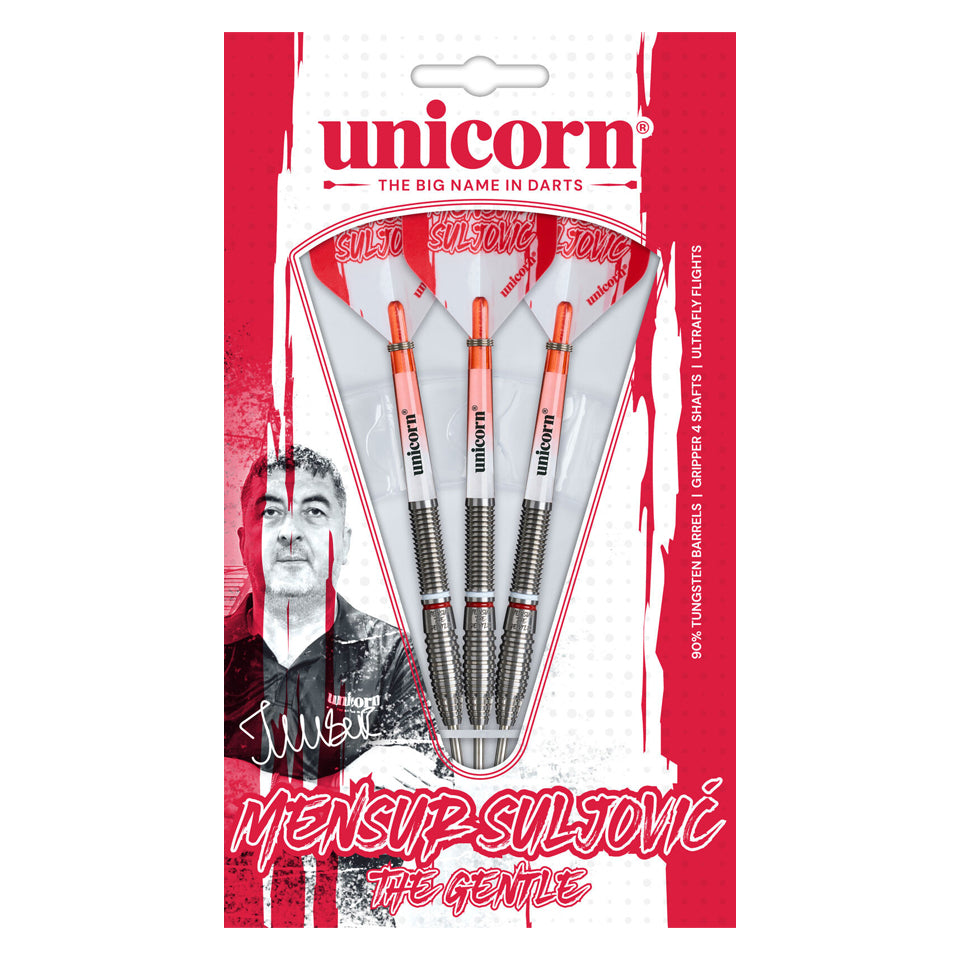 【unicorn】MENSUR SULJOVIC 23g Unicorn Mensur Suljovic Steel Tip Darts - 23gm