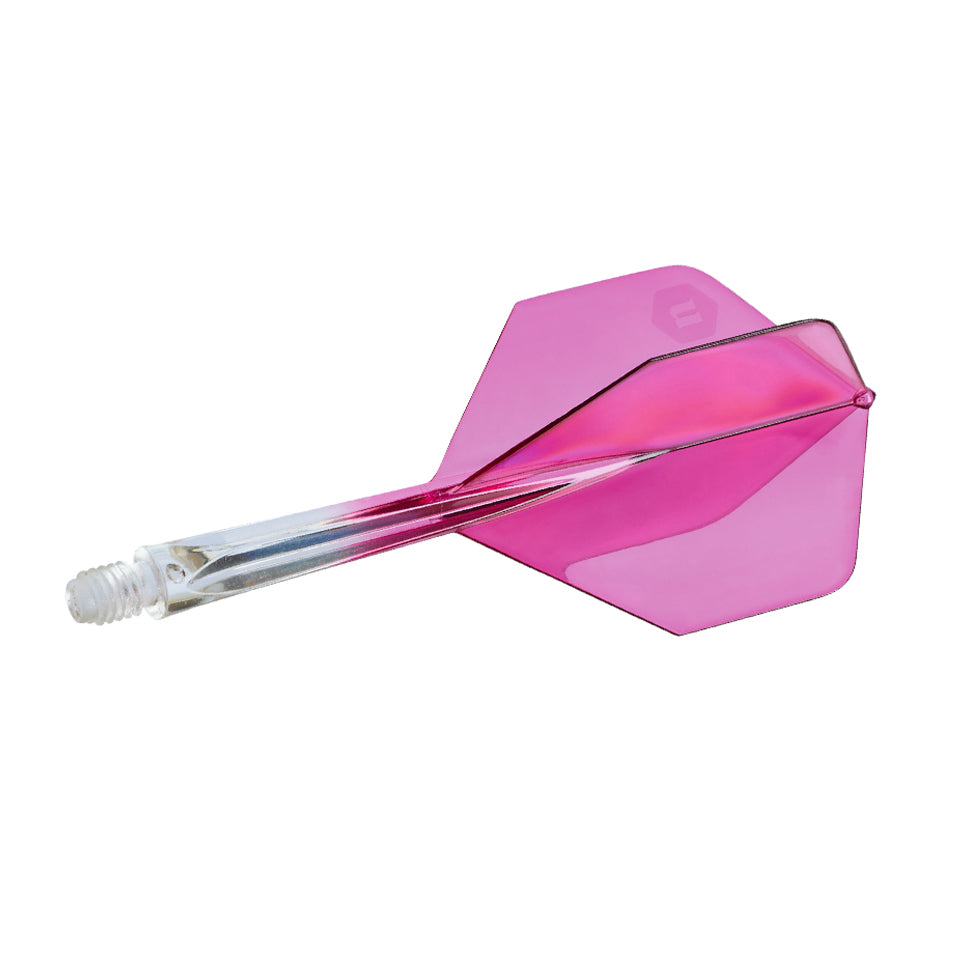 Unicorn Forge Integrated Flight and Shaft System - Plus Medium Clear & Pink
