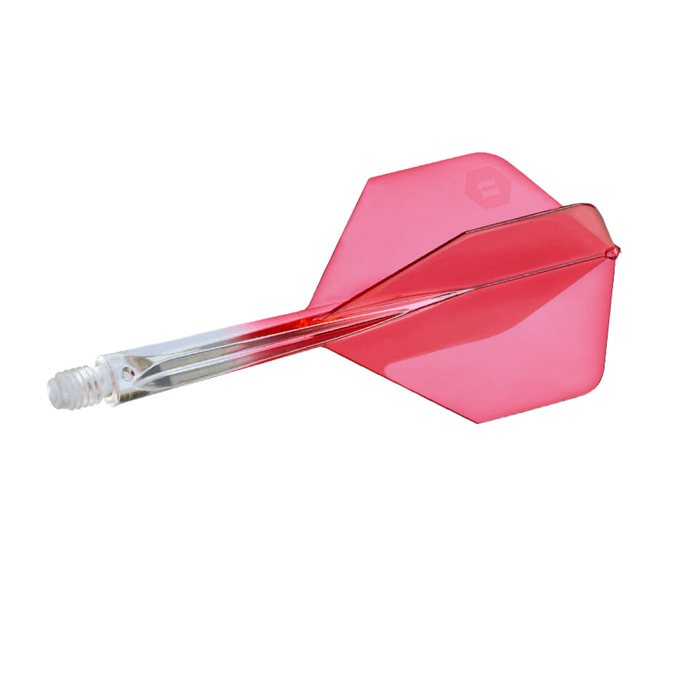 Unicorn Forge Integrated Flight and Shaft System - Plus Medium Clear & Red