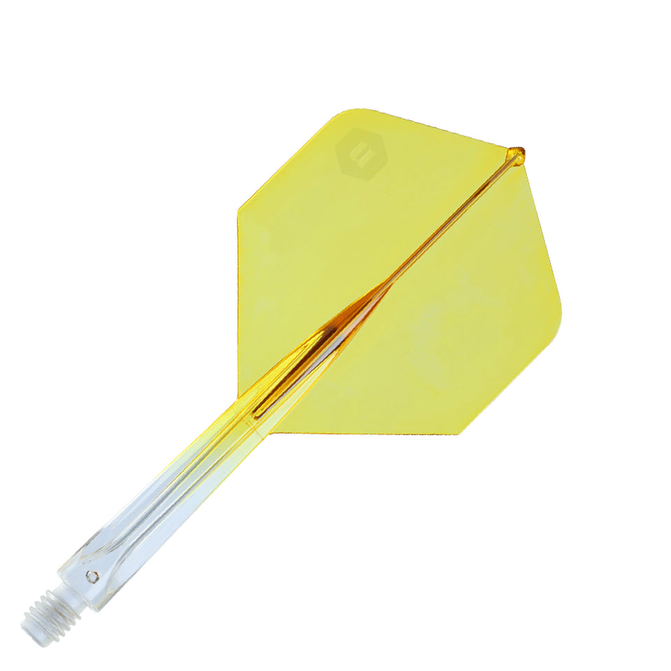 Unicorn Forge Integrated Flight and Shaft System - Plus Medium Clear & Yellow
