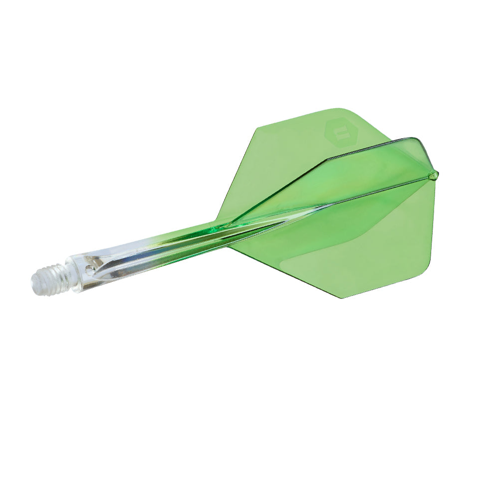 Unicorn Forge Integrated Flight and Shaft System - Plus Medium Clear & Green