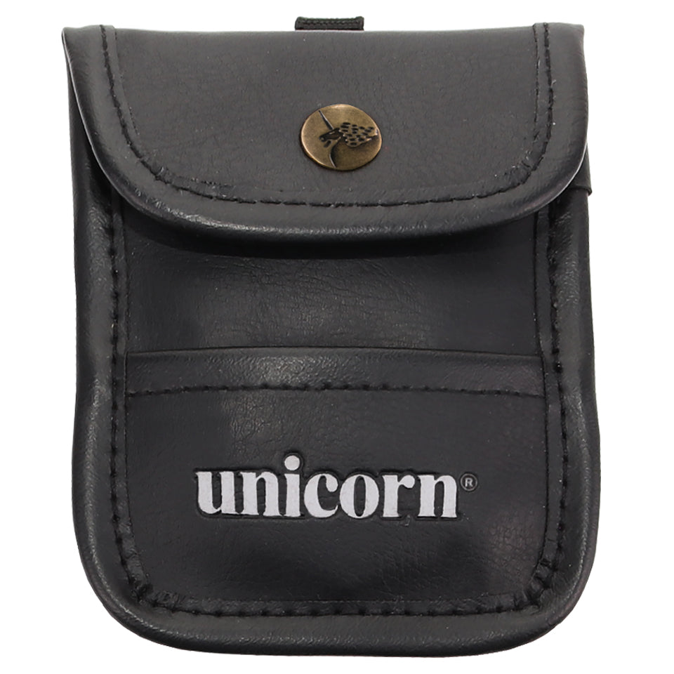 Unicorn Leather Accessory Pouch - Black