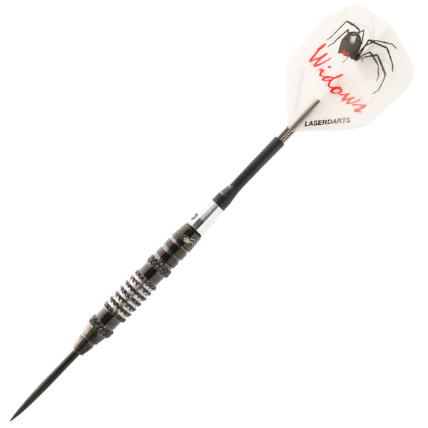 Laserdarts 40th Anniversary Black Widow Wicked Fixed Steel Tip Darts -