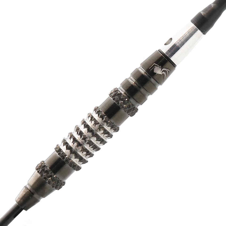 Laserdarts 40th Anniversary Black Widow Wicked Fixed Steel Tip Darts - 23gm