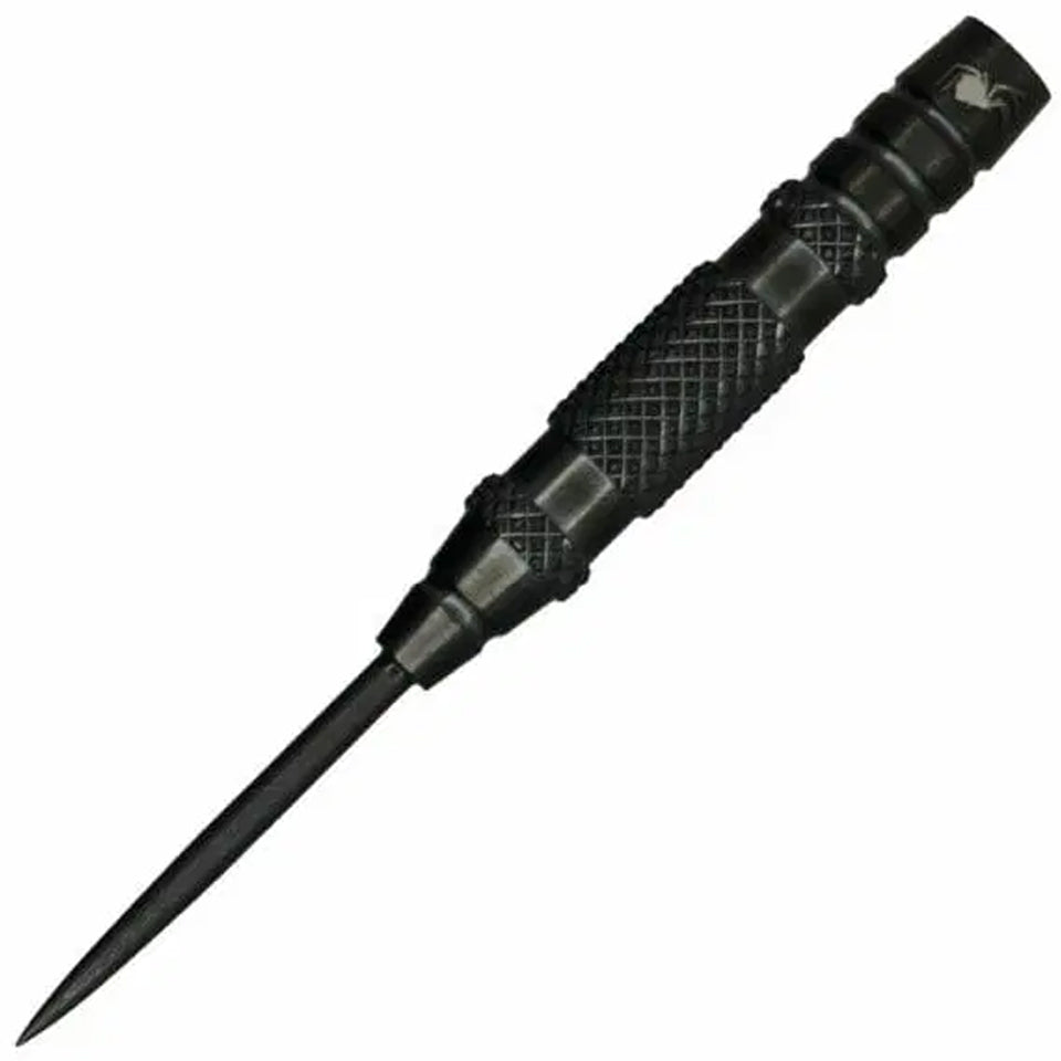 Laserdarts Black Widow Knurled Fixed Steel Tip Darts - 23gm