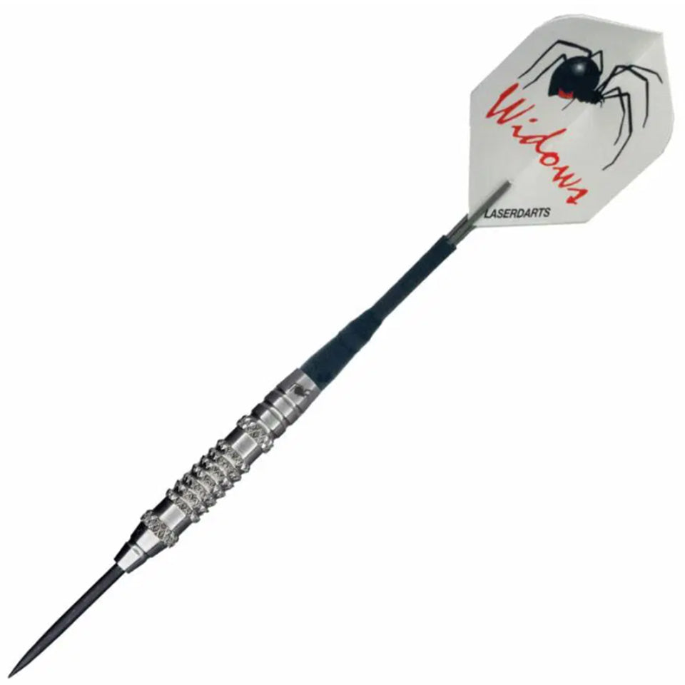 Laserdarts Silver Widow Wicked Knurled Fixed Steel Tip Darts - 23gm