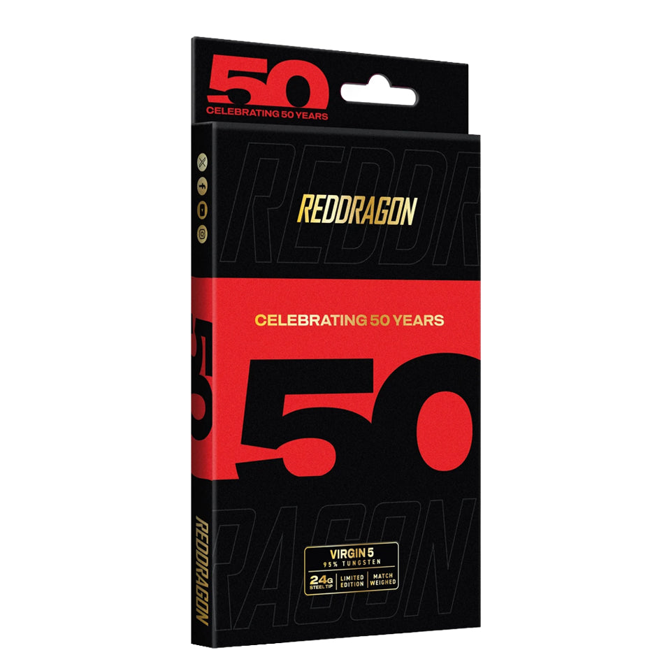 Red Dragon Golden Virgin 5 Steel Tip Darts - 26gm